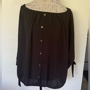 Torrid Black Off The Shoulder Blouse Top